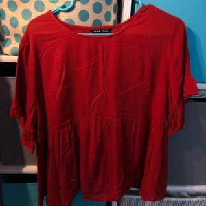 Shein Ruffle Cuff Babydoll Top